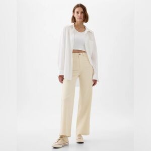 GAP High Stride Wide-Leg Ankle Khakis NWT!
